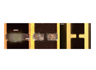 Before laser repair→After laser crystal removal→After laser repai
